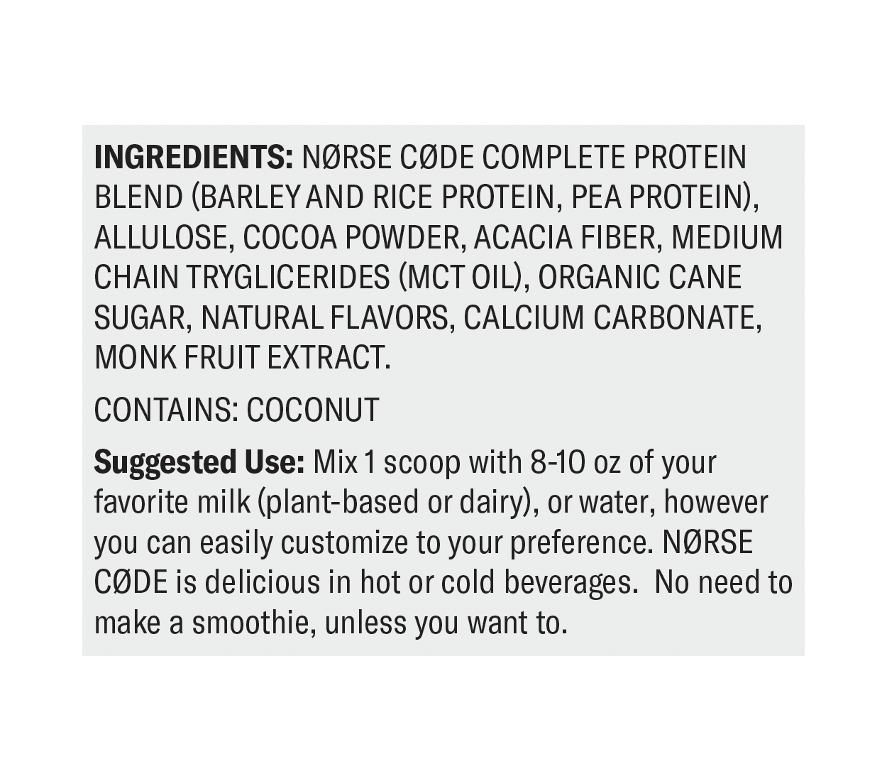 NØRSE CØDE Chocolate Plant Protein Powder: Power Through Your Day, Naturally. by NØRSE CØDE