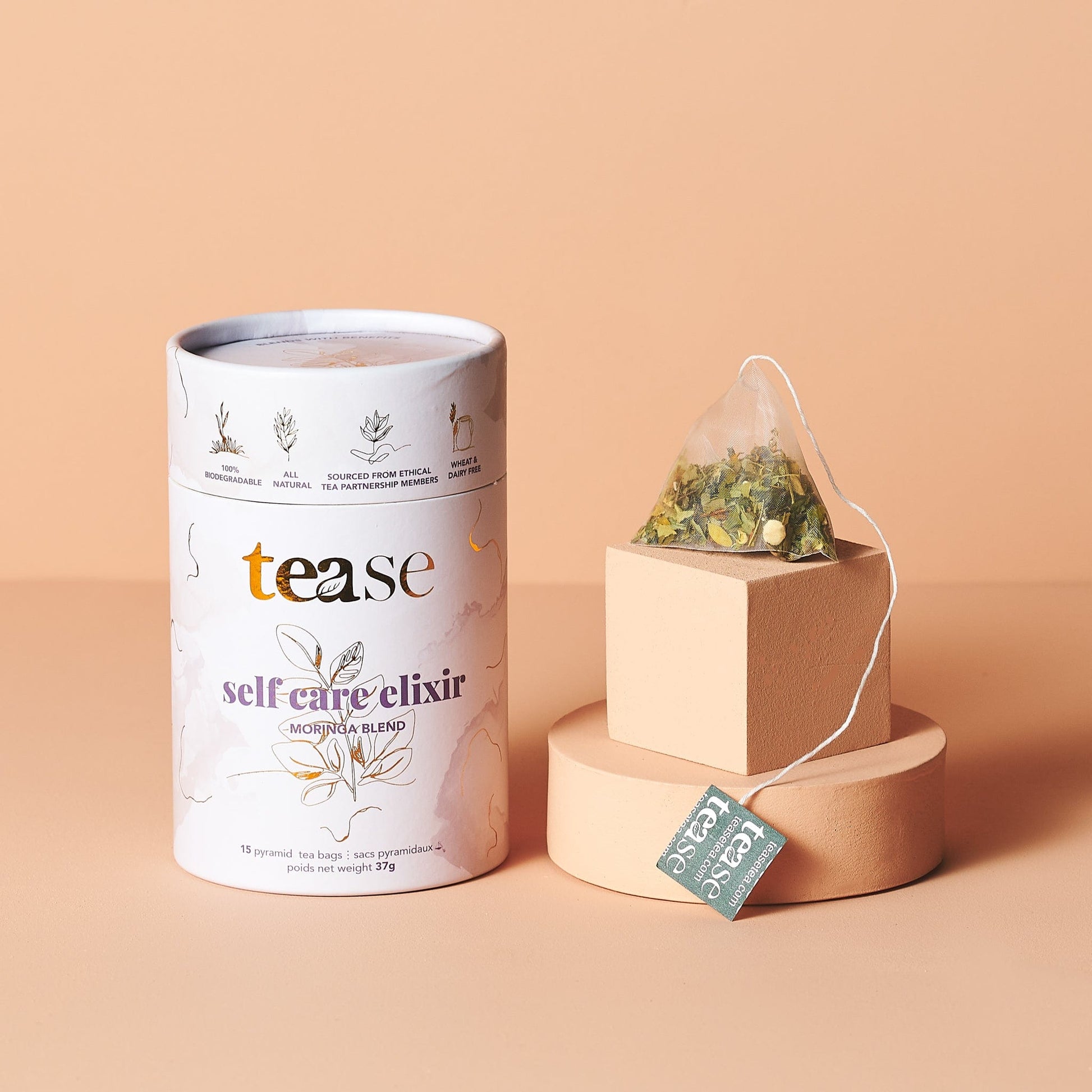 Tease Tea tube-refill > wellness > biodegradable > tea > relaxing tea > stress tea > Ayurvedic Self Care Elixir Self Care Elixir Tea | Meditation Support - Tease Wellness Blends