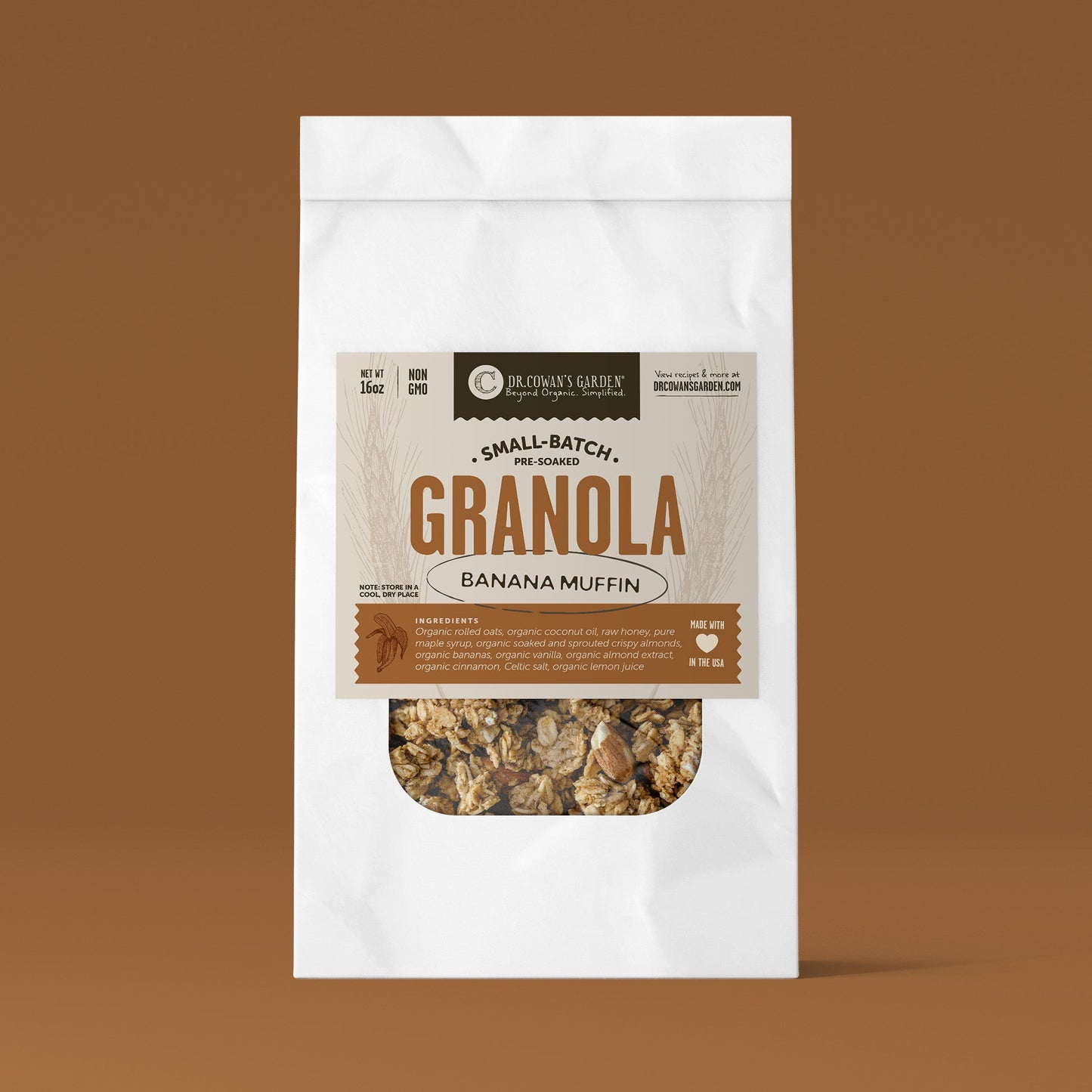 Small-Batch Sprouted Granola – Banana Muffin by Dr. Cowan's Garden