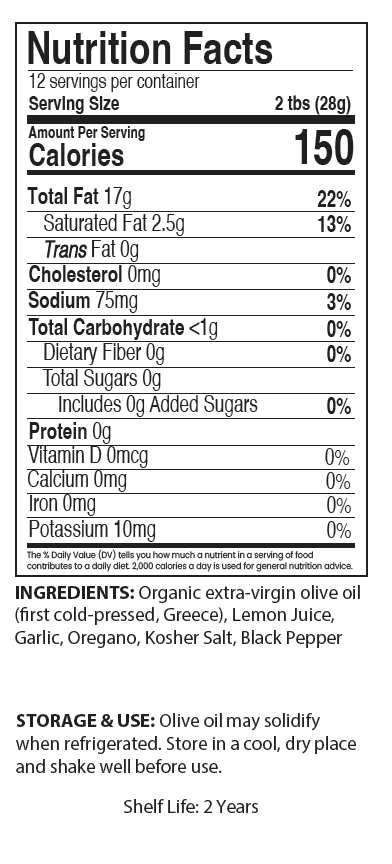 Lemon & Olive Oil Dressing and Marinade by Tommy's Foods