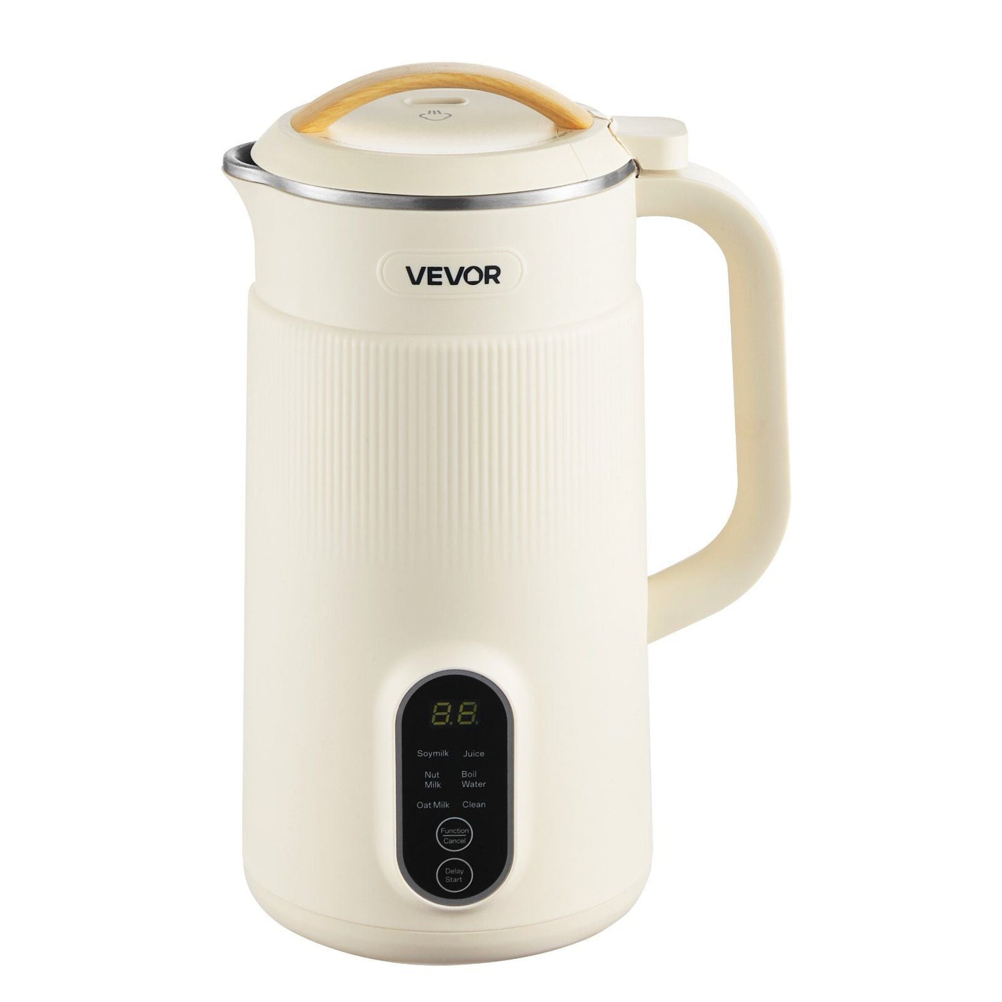 6-in-1 Nut Milk Maker, 20 oz Soy Milk Maker Machine with 6 Blades, for Homemade Oat, Nut, Soy, Juice, Plant-Based and Non Dairy Beverages with High-Temp Self-Cleaning, Boil Water, 12-Hour Delay